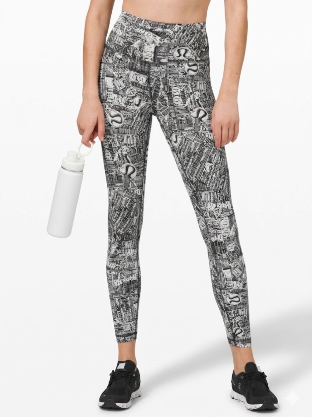 Lululemon Wunder Train High-Rise Tight 25" — Tear It Up Logo Print — Size 6 - Picture 4 of 9